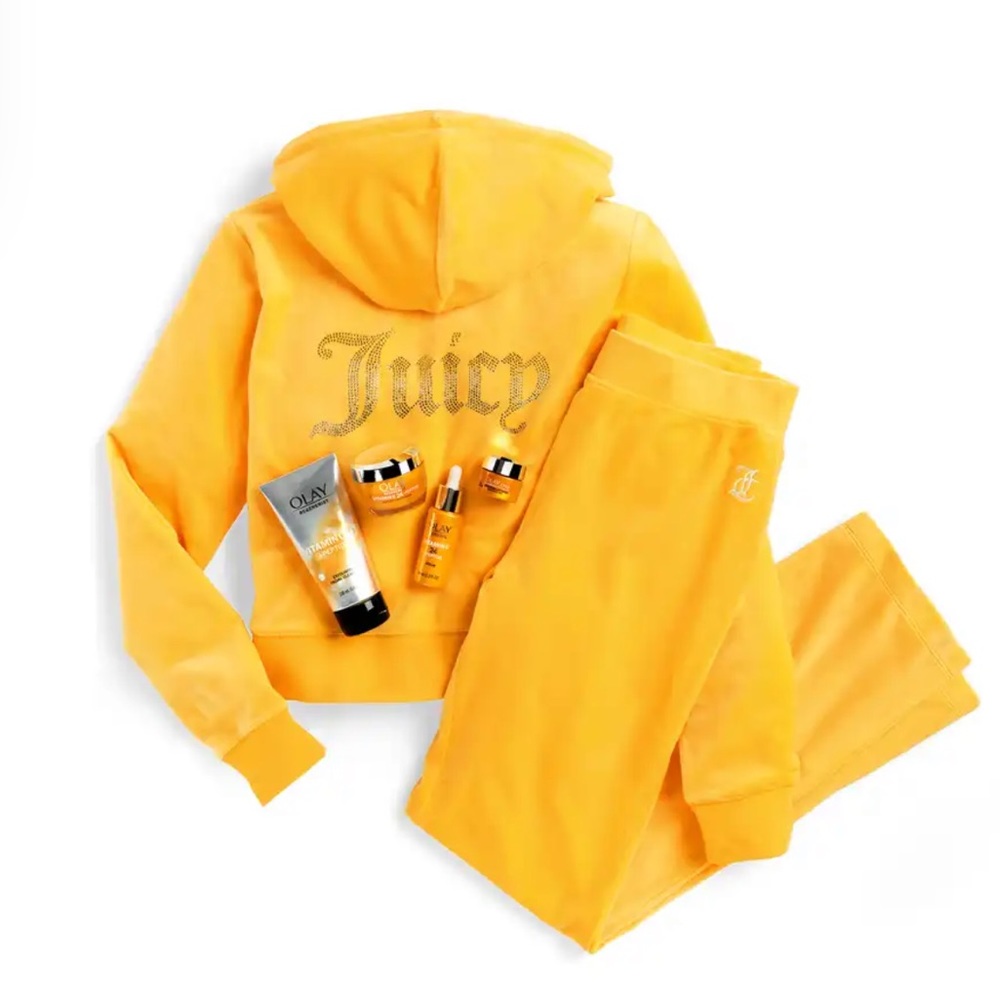 Juicy Couture Limited Edition Velour Olay Tracksuit Yellow Size S